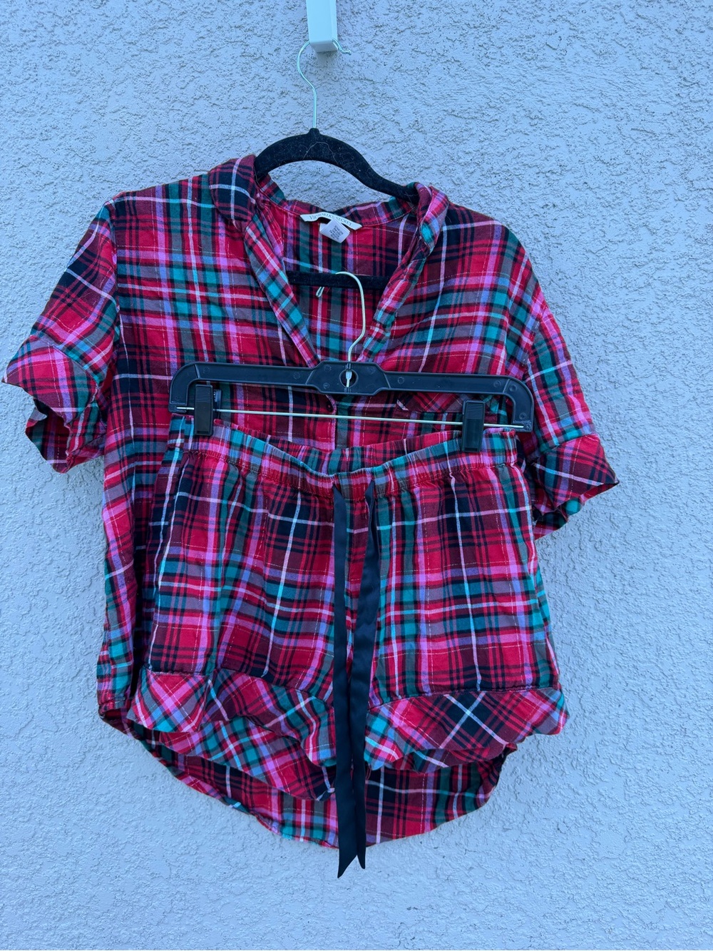 Red Plaid Women’s Lounge Set - Picture 2 of 8